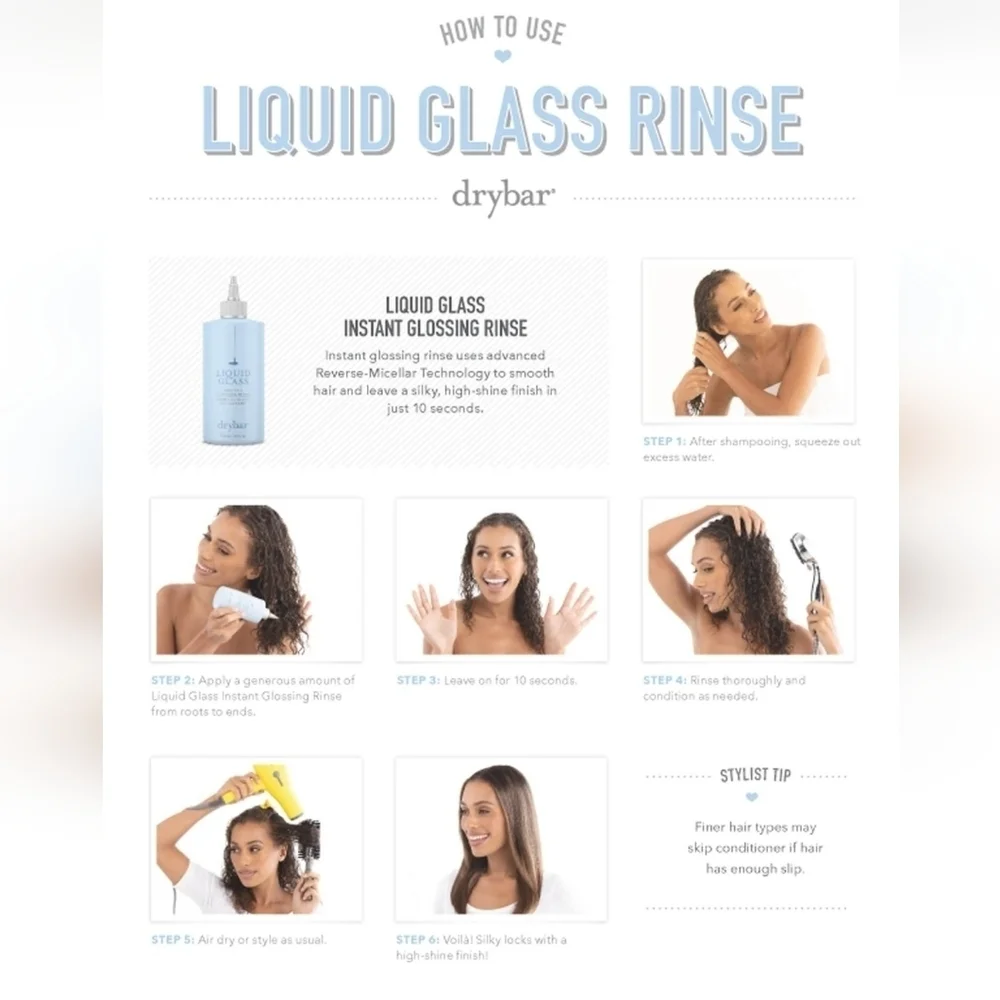 NIP! Drybar, Liquid Glass Hair Treatment, Bundle of 10, 0.5fl oz each